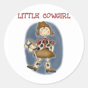 Little Cowgirl Classic Round Sticker