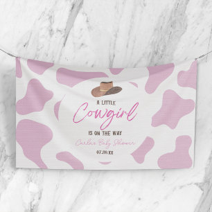 Little Cowgirl Cow Girl Rodeo Western Baby Shower Banner