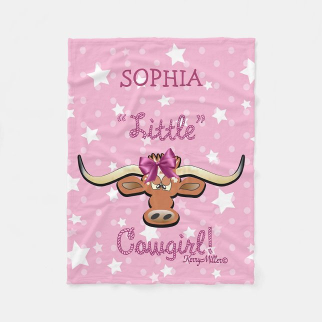 Little Cowgirl Fleece Blanket (Front)