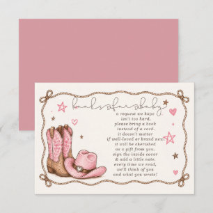 Little Cowgirl Is On The Way Book Request Enclosure Card