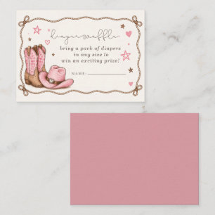 Little Cowgirl Is On The Way girl Baby Shower Enclosure Card