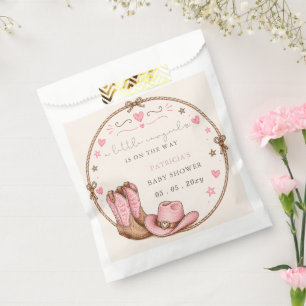 Little Cowgirl Is On The Way girl Baby Shower Favour Bags