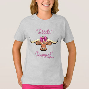 Little Cowgirl, Longhorn Cow T-Shirt
