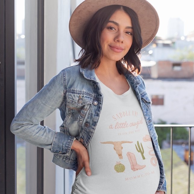 Little Cowgirl Mummy To Be T-Shirt (Creator Uploaded)