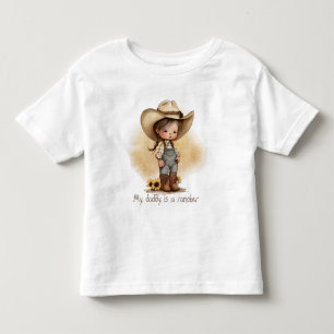 Little Cowgirl My Daddy Is A Rancher Toddler T-Shirt