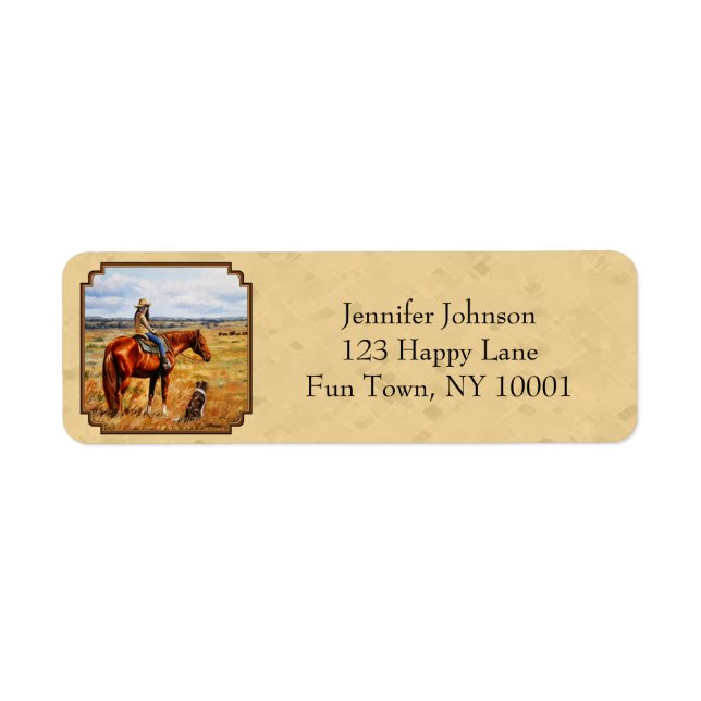 Little Cowgirl on Cattle Horse Yellow (Front)