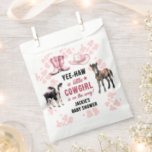 Little Cowgirl Pink Rodeo Baby Shower Favour Bags
