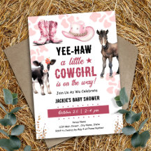 Little Cowgirl Rodeo Animals Baby Shower