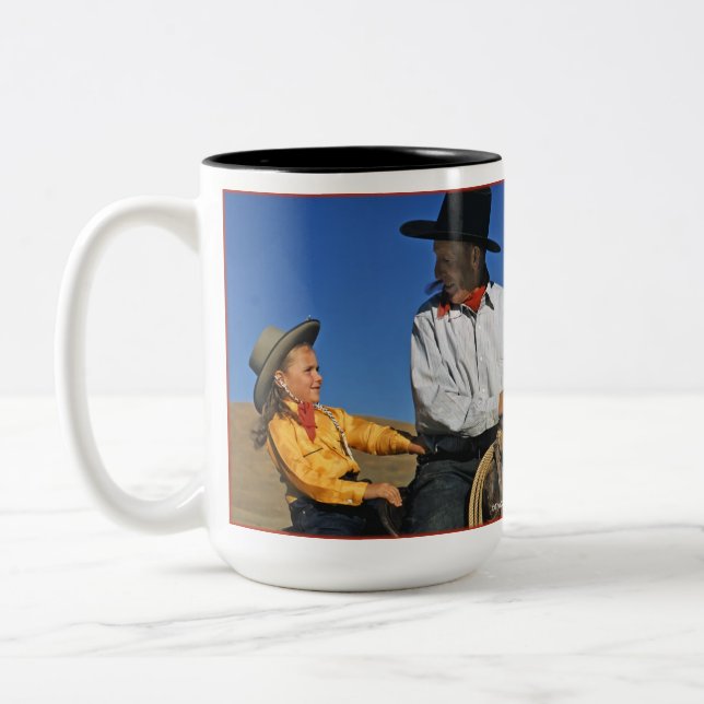 Little Cowgirl Two-Tone Coffee Mug (Left)