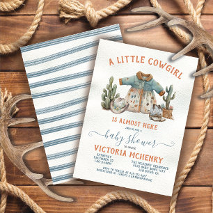 Little Cowgirl Western Dress Baby Shower Invitation