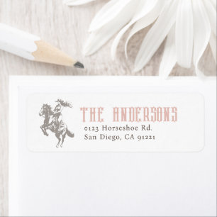 Little Cowgirl Western Pink Retrurn Address