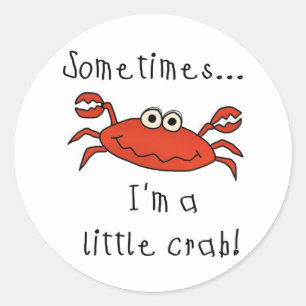 Little Crab Classic Round Sticker