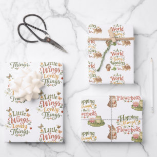 little creatures Nature Quotes Wrapping Paper Sheet