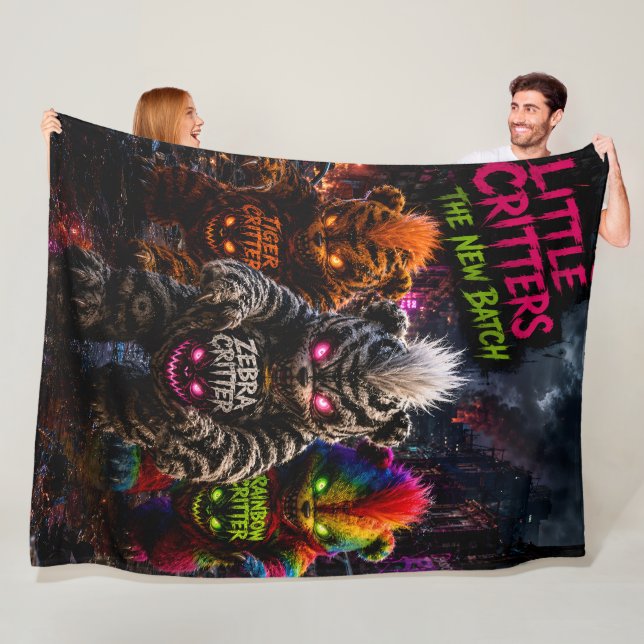Little critters, new batch/large fleece throw over blanket (In Situ)