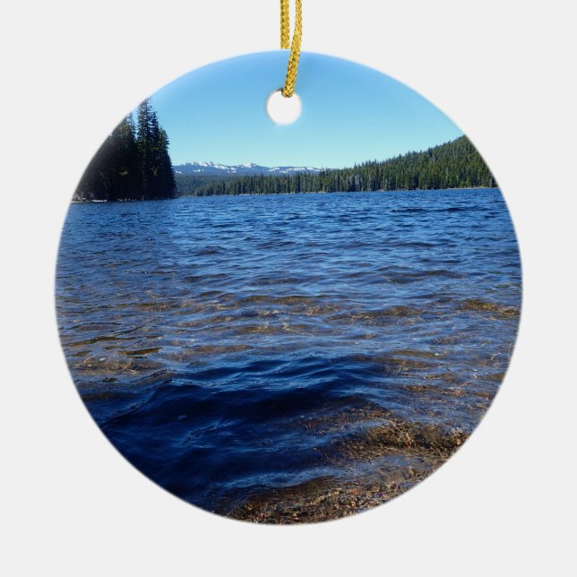Little Cultus Lake, OR Ceramic Tree Decoration (Front)