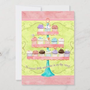 Little Cupcake, Baby Shower Invitations