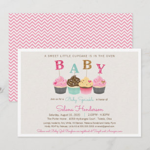 Little Cupcake Baby Sprinkle Shower Invitation