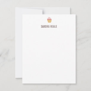 Little Cupcake Icon Personal Stationery Note Card