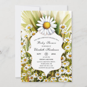 Little Custom Daisy Baby Shower Invitation