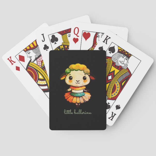 Little Cute Ballerina Sheep Playing Cards (Back)