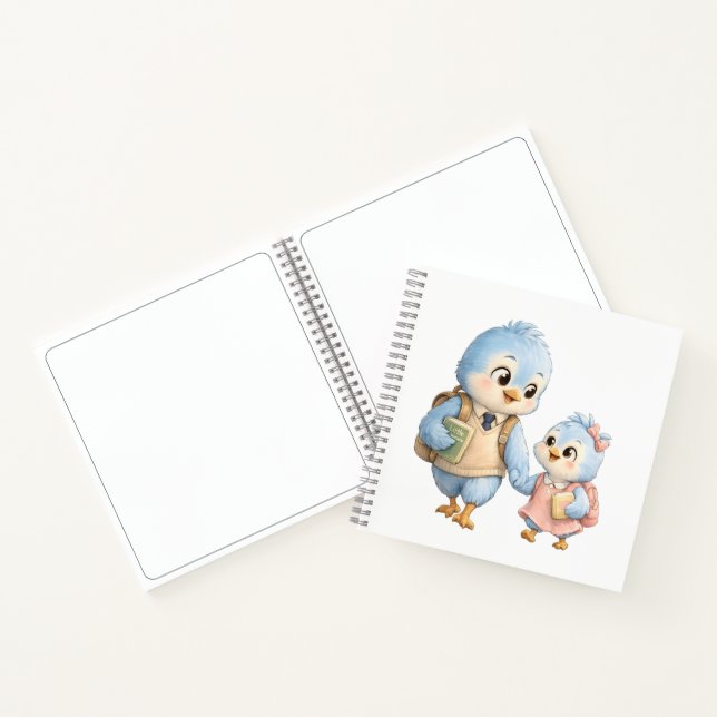 Little Cute Bird Siblings Notebook (Inside)