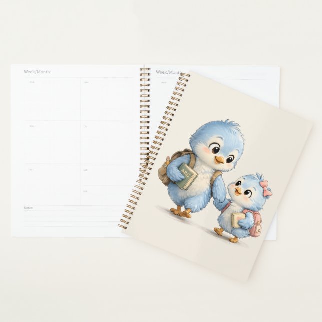 Little Cute Blue Bird Weekly Planner (Display)