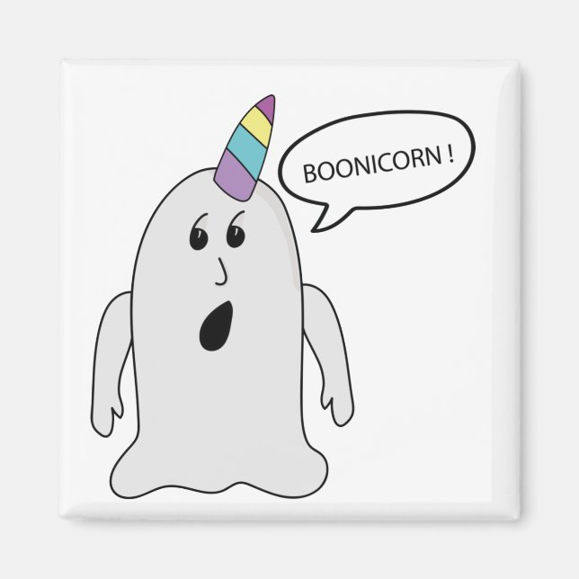 Little Cute Boonicorn Ghost Magnet (Front)