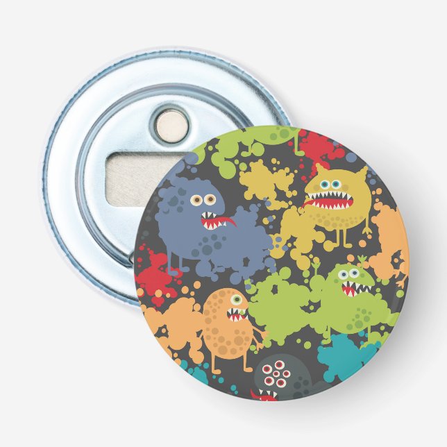 Little cute funny monsters bottle opener (Front)