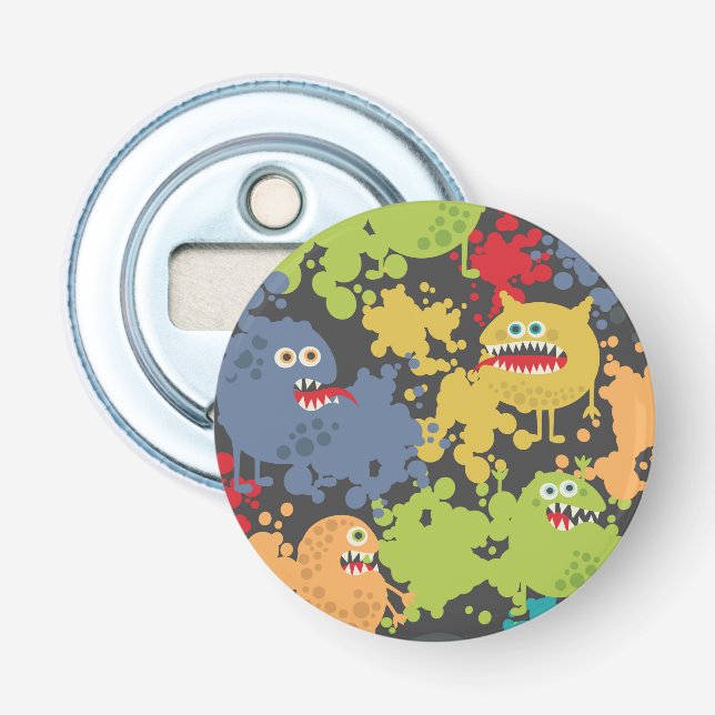 Little cute funny monsters bottle opener (Front)