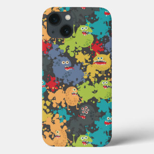 Little cute funny monsters iPhone 13 case