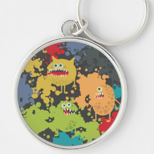 Little cute funny monsters key ring