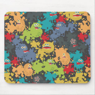 Little cute funny monsters mouse mat