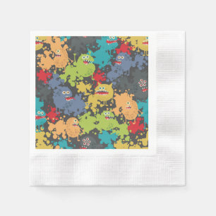 Little cute funny monsters napkin