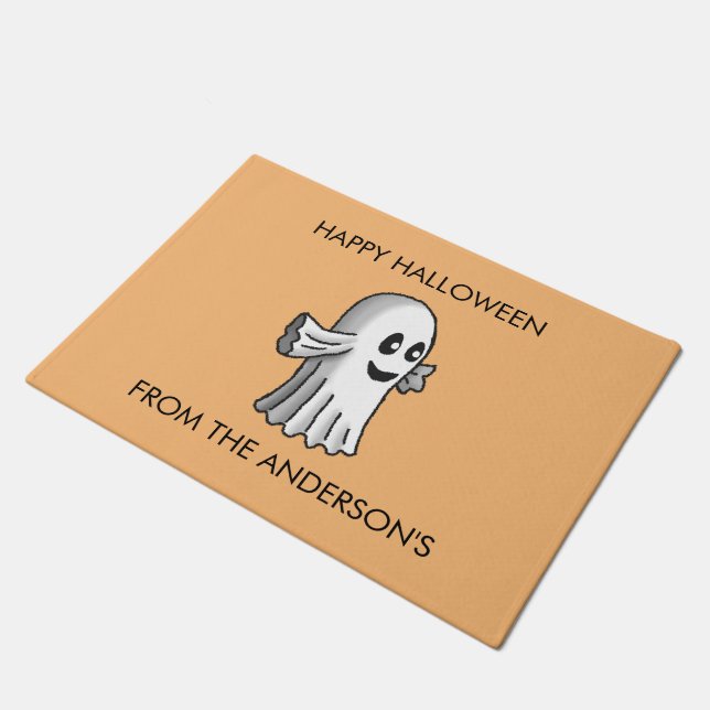 Little Cute Ghost Doormat (Angled)