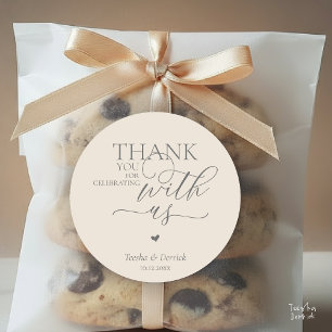 Little Cute Heart, With Huge Love Thank You Gifts  Classic Round Sticker