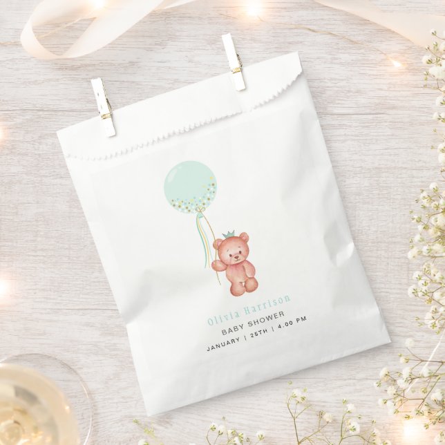 Little Cute Teddy Bear Baby Shower  Favour Bags (Clipped)