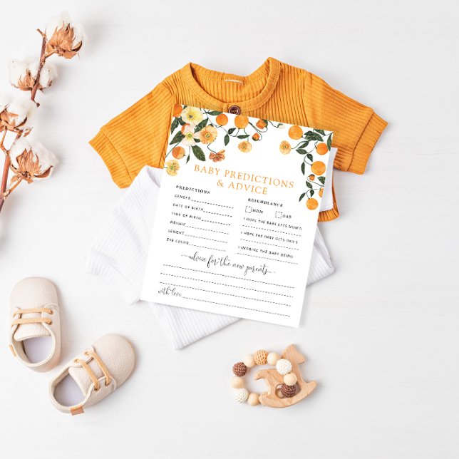 Little Cutie baby advice and predictions card (Creator Uploaded)