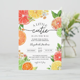 Little Cutie Baby Citrus Shower Invitation