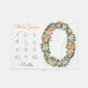 Little Cutie Baby Milestone Monthly Baby Blanket