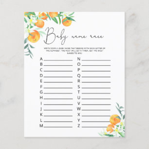 Little cutie Baby name race game