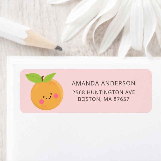 Little Cutie Baby Shower Address Label (Insitu)