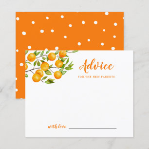 Little Cutie Baby Shower Advice Card