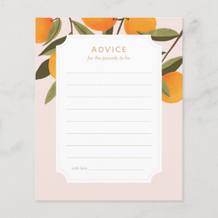 Little Cutie Baby Shower Advice for Parents Card