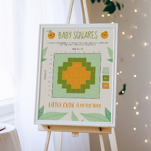 Little Cutie Baby Shower Betting Squares Sign