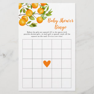 Little Cutie Baby Shower Bingo Game