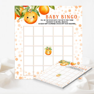Little Cutie Baby Shower Bingo Game Cards Notepad