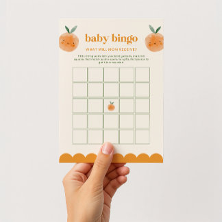 Little Cutie Baby Shower Bingo Game Printable Advice Card