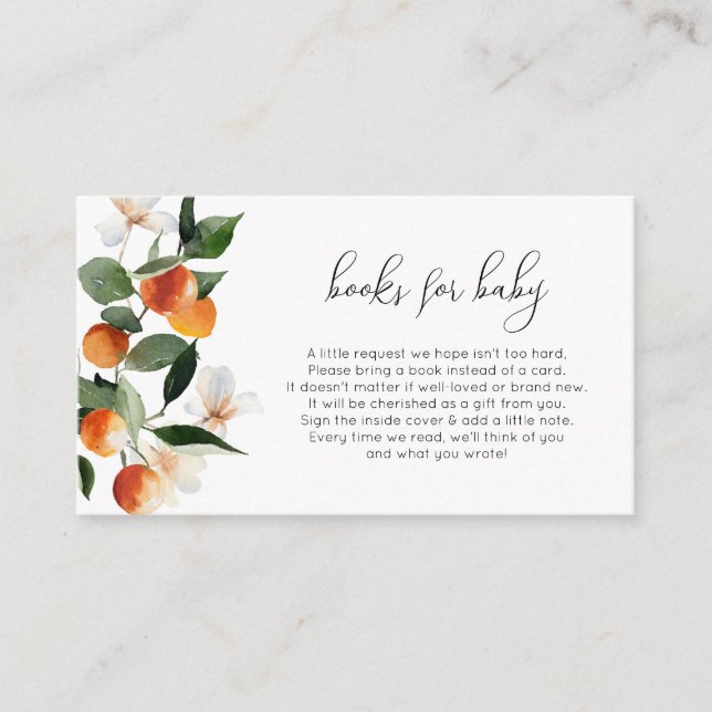 little cutie baby shower books for baby card (Front)