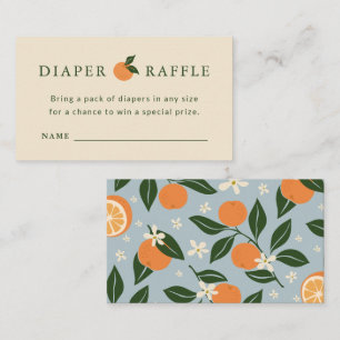 Little Cutie Baby Shower Diaper Raffle Card