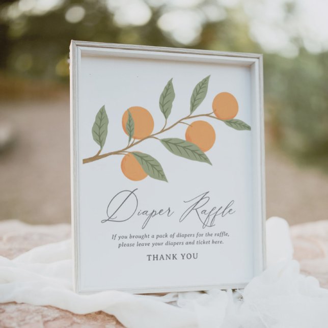 Little Cutie Baby Shower Diaper Raffle Sign (Creator Uploaded)